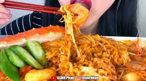Asmr Eating Sounds Spicy Noodles With The Usual Video Is Already On Youtube Link Is In The Bio Melbourne Food Food Spicy Noodles