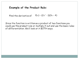 Product rule and quotient rule. The Product And Quotient Rules Ppt Video Online Download