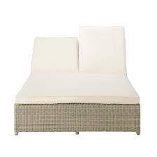 St Raphael Wicker Double Sun Lounger With Ecru Cushions Sun Lounger Cushions Sun Lounger Stylish Sofa