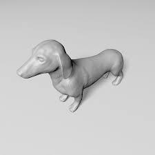 Ob katzen, hunde oder amphibien; Dackel 3d Druck Modell Llllline