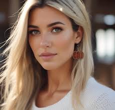 Pumpkin Harvest Orange Glitter Earrings // Halloween // Fall Autumn  Thanksgiving // Wood and Acrylic Earrings // Gift for Her