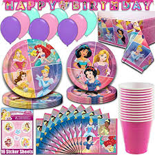 4.2 out of 5 stars 20. Disney Princess Party Supplies Serves 16 Dinner Plates Dessert Plates Napkins Tablecloth Cups Balloons Birthday Banner Stickers Full Tableware Decorations Favors Walmart Com Walmart Com