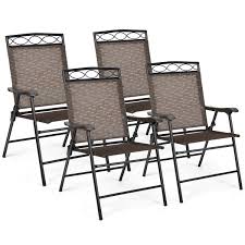 Grand patio premium steel patio bistro set, folding outdoor patio furniture sets, 3 piece patio set of foldable patio table and chairs, red. Gymax 4pcs Folding Chairs Patio Garden Outdoor W Steel Frame Armrest Footrest Walmart Com Walmart Com