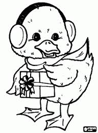 Christmas Duck Coloring Page Christmas Present Coloring Pages Christmas Colors Christmas Coloring Sheets