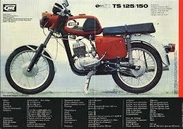 Mz Ts 125 150 Vehicles Motorcycle Retro Poster