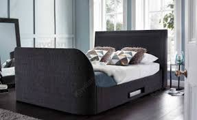Embleton King Size Bed Charcoal Tv Beds Bed Tv Bed Frame