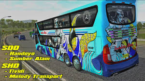 Kendaraan jenis truk juga bisa dimainkan di game bussid. Sumber Alam Handoyo Tividi Melody Transport Livery Bus Bimasena Sdd Shd Ori Bussid Skin Youtube