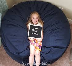 Giant Bean Bag Chair Tutorial Diy Bean Bag Giant Bean Bags Bean Bag