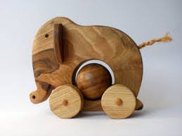 Wood Toys Pull Toy Wooden Elephant Elephant Toy