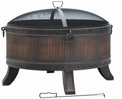 The vendome fire table incorporates neutral design elements and durable materials to create a final product which will wow your guests while providing full adaptability. Fire Pit By Hampton Bay Emberjack 36 In Round Steel Wood Burning Fire Pit For Outdoor With Spark Guard And Aged Bronze Finish Amazon Ca Patio Lawn Garden