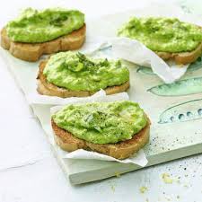 Crostini Mit Erbsenpuree Rezept Erbsenpuree Erbsen Puree Erbsenpuree Rezept