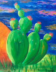 Thanks for viewing this video! Cactus At Sunset Painting By Andrea Landes