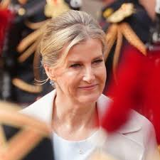 Duchess Sophie is resplendent in figure-flattering dress with cinched  waistline