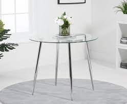 Roundhill furniture cylina glass top round dining table with 4 chairs. Carolina 90cm Round Dining Table Only Oak Furniture