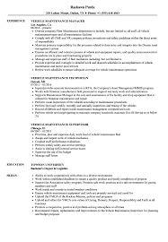 The official website of the new jersey motor vehicle commission. Vehicle Maintenance Resume Samples Velvet Jobs