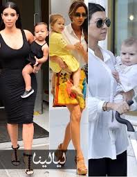 صور الأمهات النجمات بإطلالات متشابهة مع بناتهن fashion peplum dress coat