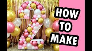 See more ideas about balloons, balloon decorations, balloon art. Balloon Number Mosaic 2 Diy Large Birthday Party Decoration Idea Youtube