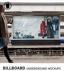 The poster is set within a large metal frame that stands out from the wall. 25 Best Billboard Psd Mockups Signage Outdoor Advertising