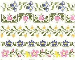 Maybe you would like to learn more about one of these? Pin By Ie CusutÄƒ Manual On Ponto Cruz Cross Stitch Border Pattern Floral Cross Stitch Cross Stitch Patterns Flowers