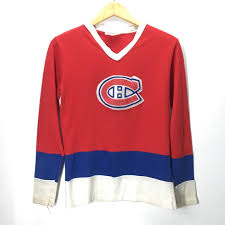 Les canadiens de montréal) are a professional ice hockey team based in montreal ^ montreal canadiens jersey photograph. Montreal Canadians True Vintage Hockey Jersey Nhl Le Club De Etsy