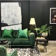 Loving The Contrast Between The Dark Green Couch And The Light Pastel Decor Minimalist Living Room House Interior Living Room Designs