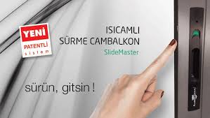 Uzaktan kumandalı, motorlu, zincirli, hareketli küpeşte sistemidir. Slidemaster Isicamli Surme Cambalkon