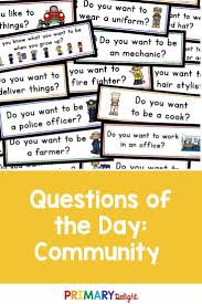 Community Helpers Questions Of The Day For Graphing In Preschool And Kindergarten Classroom Routines Teaching Elementary Kindergarten Reading