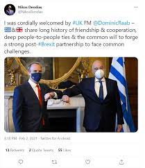 Στο λονδίνο μεταβαίνει σήμερα, τρίτη, ο υπουργός εξωτερικών νίκος δένδιας, όπου θα έχει συνάντηση με τον ομόλογό του, ντόμινικ ράαμπ. Brexit Sto Londino O Dendias Synanth8hke Me Ton Ntominik Raamp