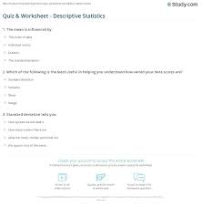 Aug 05, 2021 · a comprehensive database of more than 28 6th grade math quizzes online, test your knowledge with 6th grade math quiz questions. Quiz Worksheet Descriptive Statistics Study Com