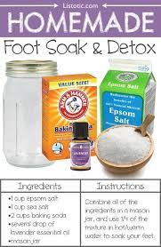 22 Everyday Products You Can Easily Make From Home Homemade Foot Soaks Detox Soak Detox Tips