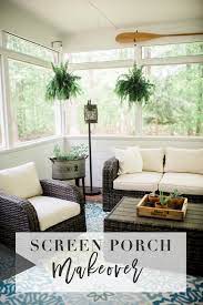 The long awaited after post is here!! Screen Porch Ideas Makeover Lynzy Co