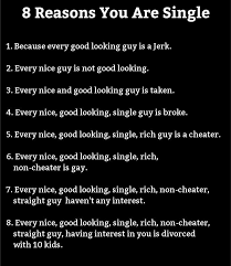 8 Reasons You Are Single Funny Quotes Funny Jokes Life Journal