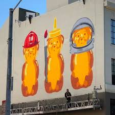 Street Artist Creates Giant Honey Bears In Soma Update Curbed Sf