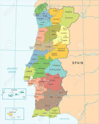 Die algarve hat schöne sandstrände und zerklüftete klippen. Portugal Karte Hohe Ausfuhrliche Vektorabbildung Lizenzfrei Nutzbare Vektorgrafiken Clip Arts Illustrationen Image 89426291