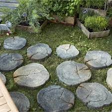 pas japonais en pierre reconstituee stonewood imitation bois jardins avant idee allee de jardin idees jardin