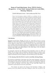 Ø land surveyor means the director of survey appointed under the national land code or a land surveyor licensed to practise as such under any law for the time being in force in relation to survey. Pdf Issues Of Land Inheritance From Felda Settlers Perspective A Case Study Among Settlers In Lurah Bilut Bentong Malaysia Ruzman Md Noor Academia Edu