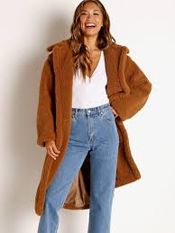 Cut in an oversized shape in a soft lilac hue, it has the cozy feel of being wrapped up in a duvet. Apparis Daryna Faux Shearling Double Breasted Coat Camel F20122cm Free Shipping At Largo Drive