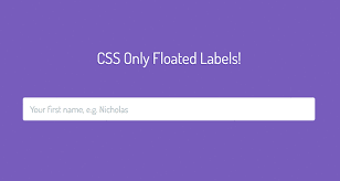 Css Only Floated Labels Css Labels Browser Support