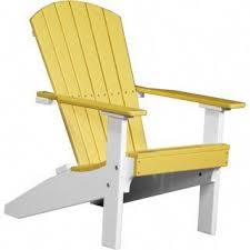 Lakeside Adirondack Chair Recycled Plastic Yellow White Multicolor Outdoor Seating Recycled Plastic Adirondack Chairs Adirondack Chair Poly Furniture