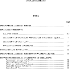 Sample Condominium Financial Statements For The Years Ended