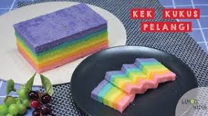 Siap dah resepi puding roti pelangi untuk anda cuba.senang dan sedap.rasa lemak berkrim hasil penggunaan susu cair dan roti. Resepi Kek Kukus Pelangi Daily Makan