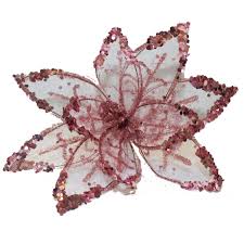 Christmas poinsettia christmas flowers noel christmas pink christmas christmas colors all things christmas crochet christmas xmas the christmas arrangements inside the front door were stunning. Christmas Glitter Poinsettia Decoration 20cm With Clip Pink For Sale Online Ebay