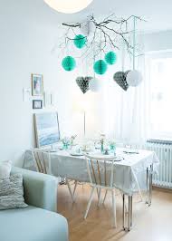 Babyparty In Grau Und Mint Zur Geburt Junge Babyparty Dekoration