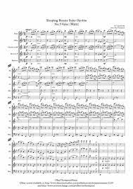 Tchaikovsky Sleeping Beauty Suite Op 66a Mvt V Valse Waltz Wind Quintet Sheet Music Waltz Digital Sheet Music