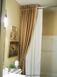 Answers To How I Did The Shower Curtain A Stroll Thru Life Double Shower Curtain Bathroom Shower Curtains Two Shower Curtains