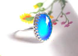 Mood Ring In Crown Sterling Silver Color Changing Stone Mood Jewelry Sterling Silver Mood Ring Mood Ring Colors