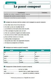 Identifier le verbe, reprer ses variations selon la personne. Evaluation Le Passe Compose Cm1 Cm2 Fee Des Ecoles