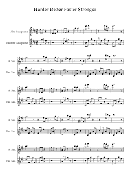 Download and print in pdf or midi free sheet music for harder better faster stronger by daft punk arranged by martin.h for piano (solo). Harder Better Faster Stronger Sheet Music For Saxophone Alto Saxophone Baritone Woodwind Duet Musescore Com