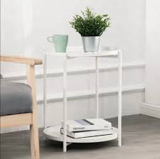 White low profile coffee table ottoman tray small to extra large square and rectangle modern home decor. Modern Iron Double Layer Detachable Tray Coffee Table Living Room Side White End Table Buy End Table Living Room Side Tables Tea Table Tray Product On Alibaba Com