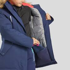 Αδιάβροχο μπουφάν πεζοπορίας στο χιόνι για κορίτσια 7-15 ετών SH500 U-Warm  - Décathlon